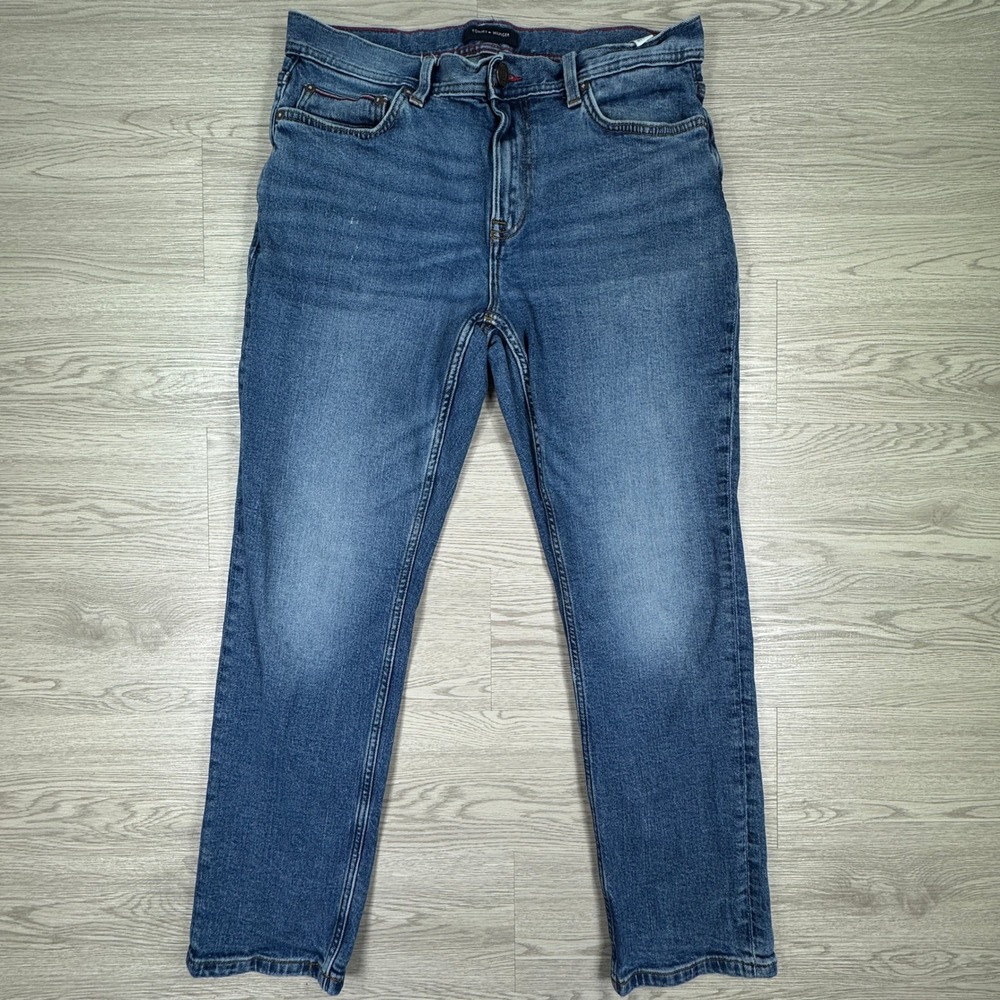 Tommy‎ Hilfiger Mens Jeans Denton Straight Blue 34x30 Stretch Denim